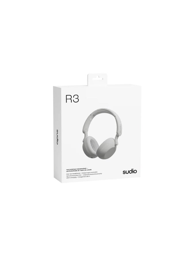 Sudio R3 Powder White - Over-Ear Headphones, Up to 35 Hours Play Time, USB-C Charging, Built-in Microphone (1), Touch and Click Buttons, Bluetooth 5.4 - Image 4